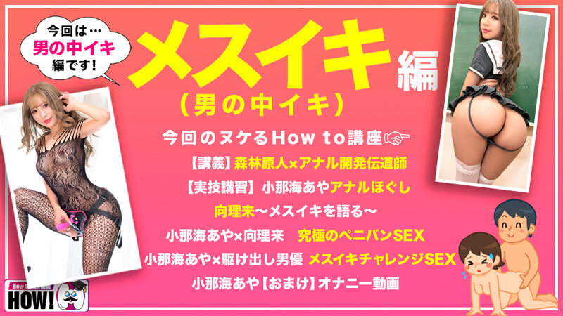 How to学園 観たら【絶対】SEXが上手くなる教科書AV 【メスイキ編(男の中イキ)】 小那海あや