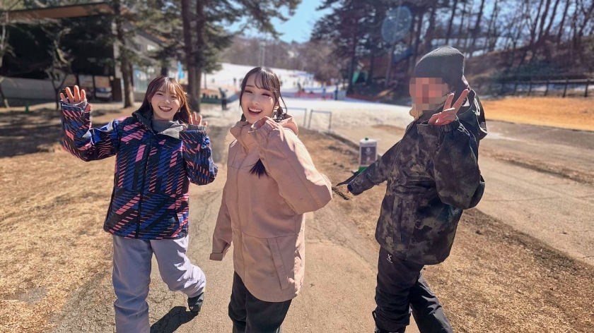 つむぐちゃん&みのりちゃん 私をスノボに連れてって大学生、春休みSEX スノボ女子と雪山乱交パーティ映像